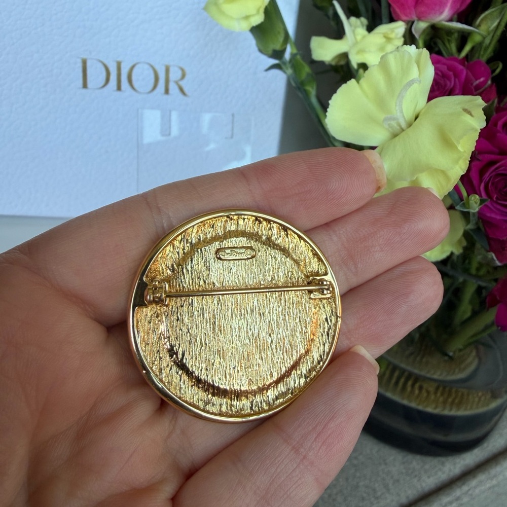Christian Dior Vintage Logo Brooch - Picture 3 of 3